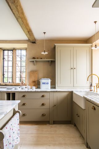 rustic beige kitchen designed by British Standard