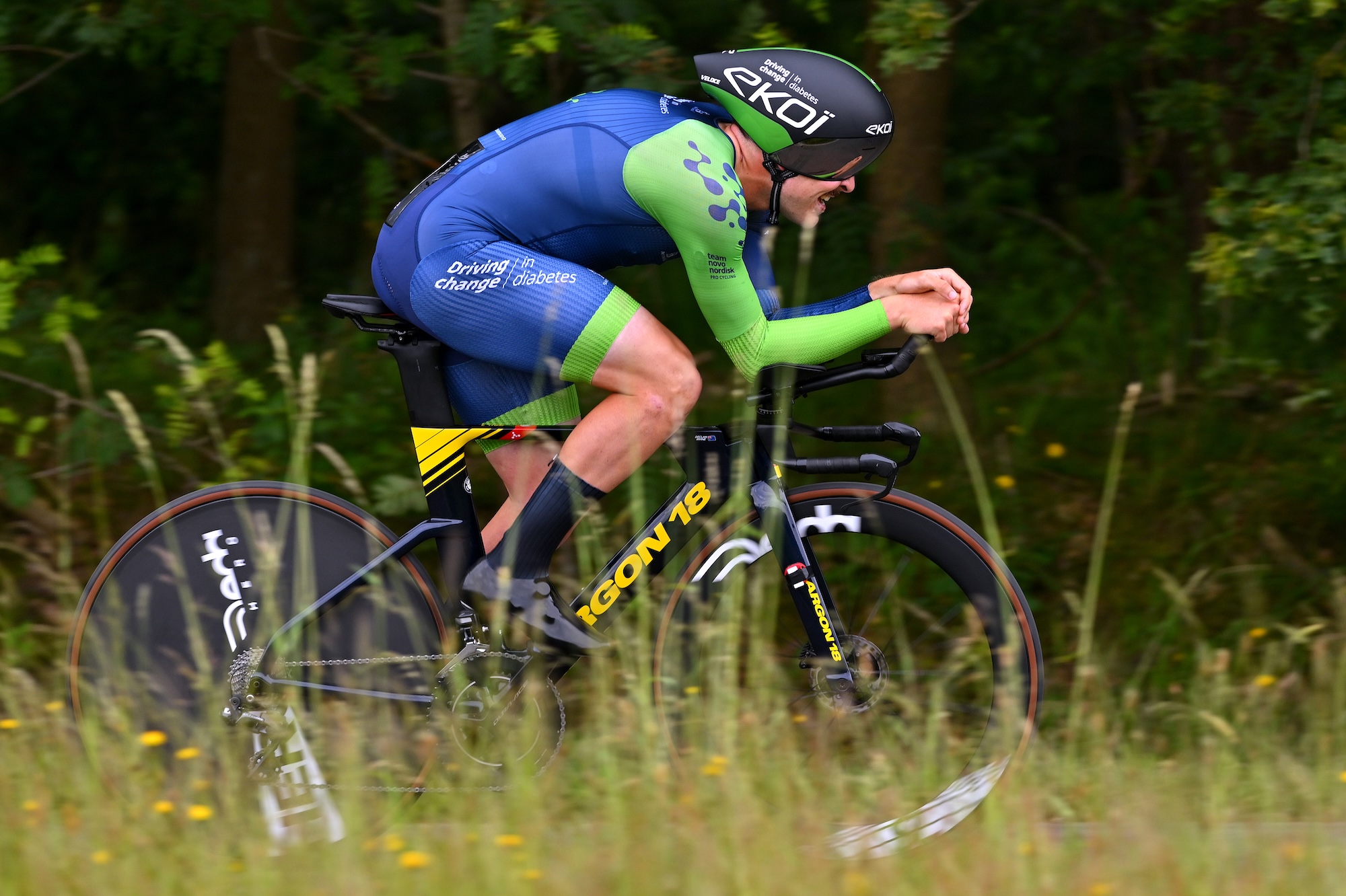 Declan Irvine of Australia and Team Novo Nordisk sprints during the Baloise Belgium Tour 2024