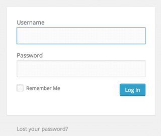 A typical login and password request.