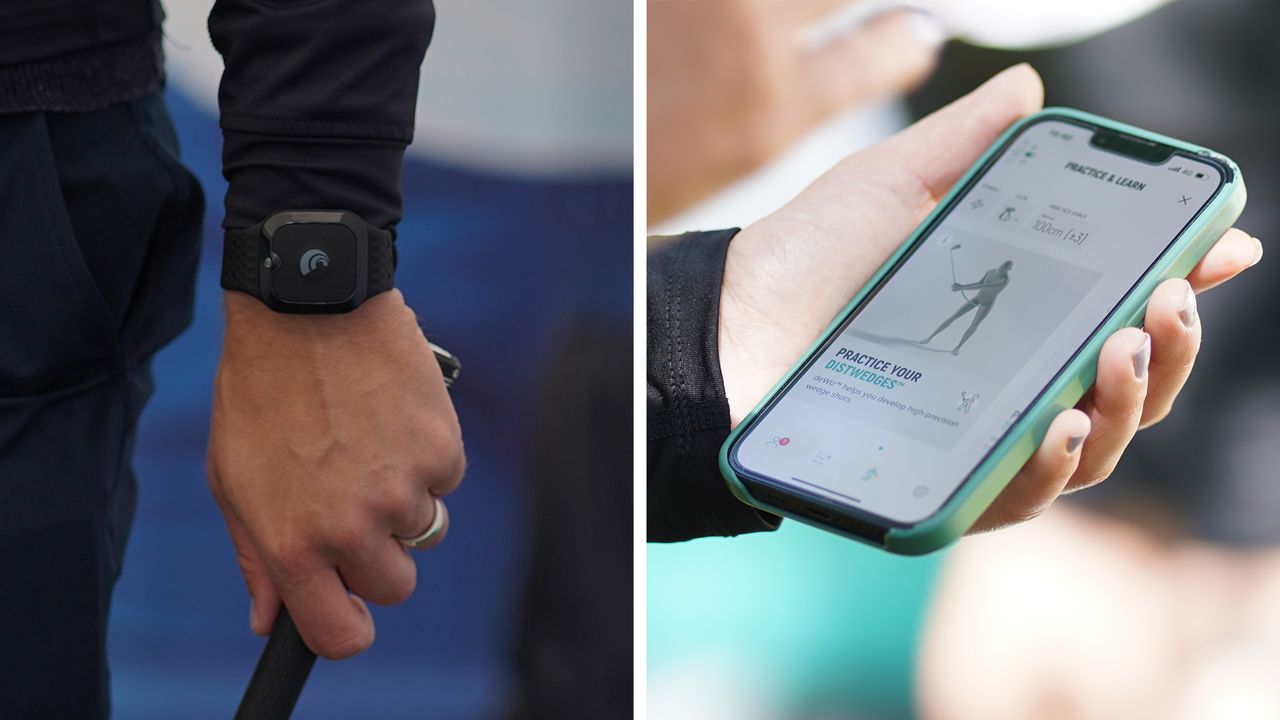 deWiz watch and smartphone app pictured