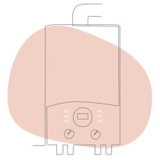 illustration of boiler on pink background