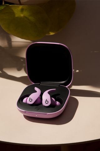 valentine's gifts for her - lilac earphones in a carry case