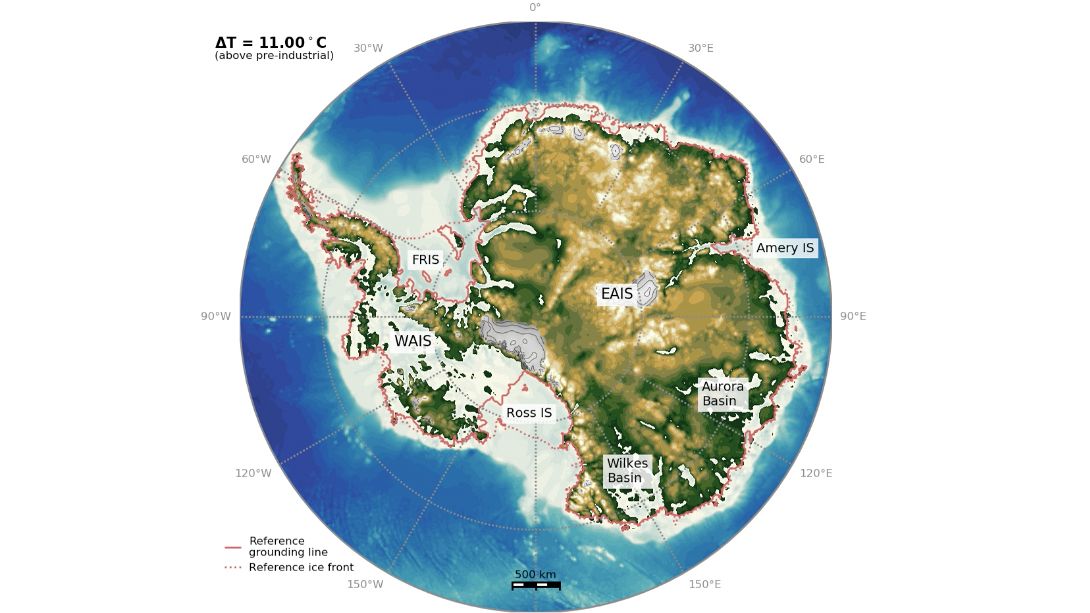 Antarctica minus ice