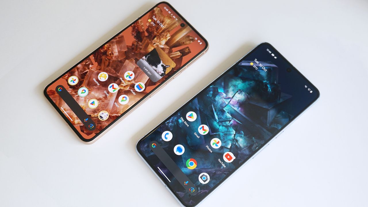 Google Pixel 8 review Pixel 8 Pro front angled