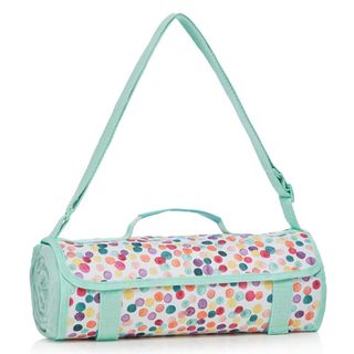 Multi-coloured polka dot print picnic blanket