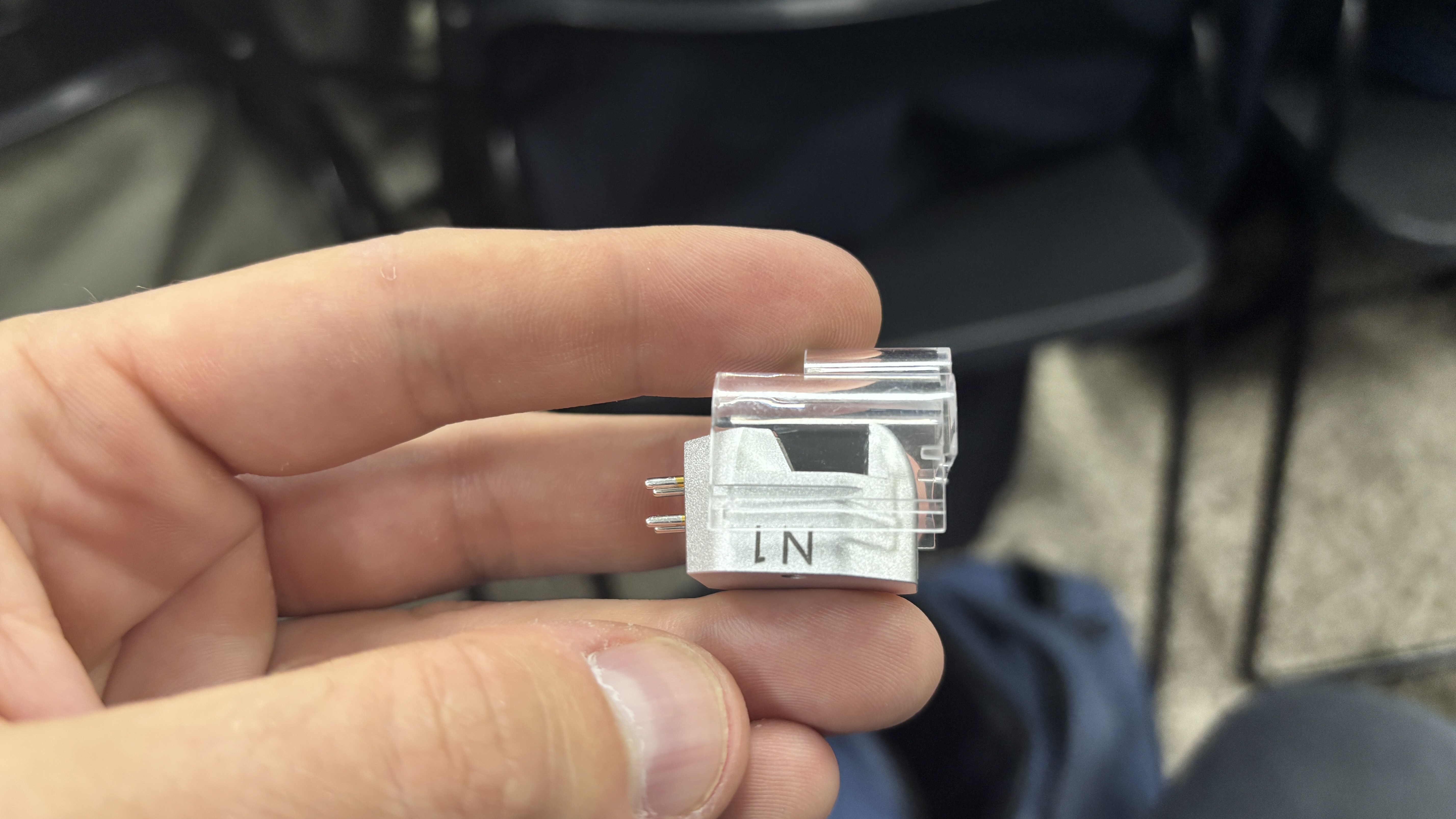 Clearaudio N1 moving magnet cartridge in silver