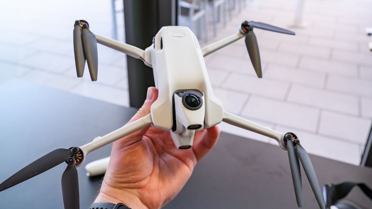The Antigravity A1 in hand.