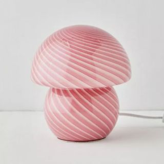 Urban Outfitters Alice Glass Table Lamp in pink stripes