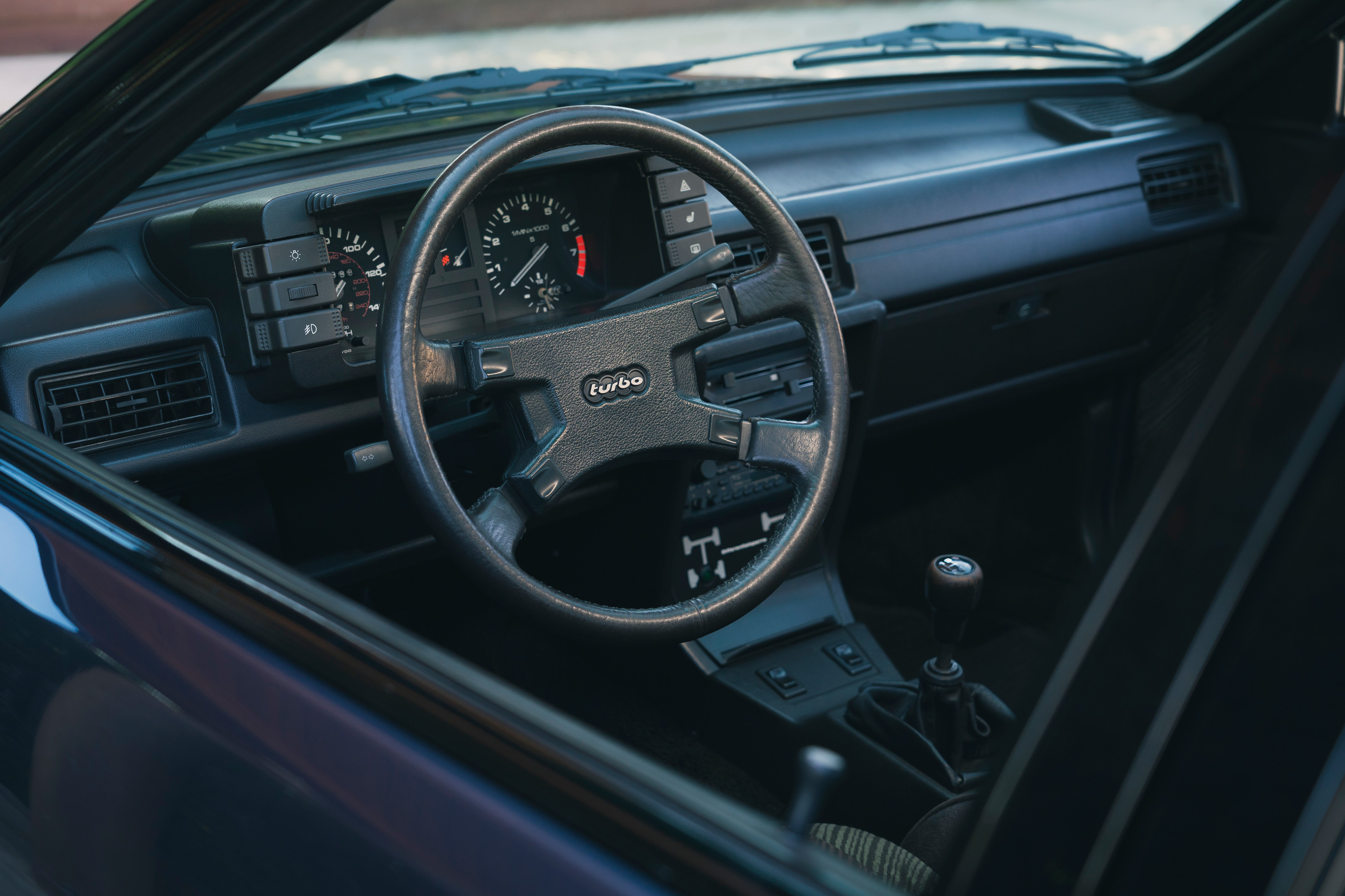 A quintessentially 80s interior in the Audi Quattro 10V