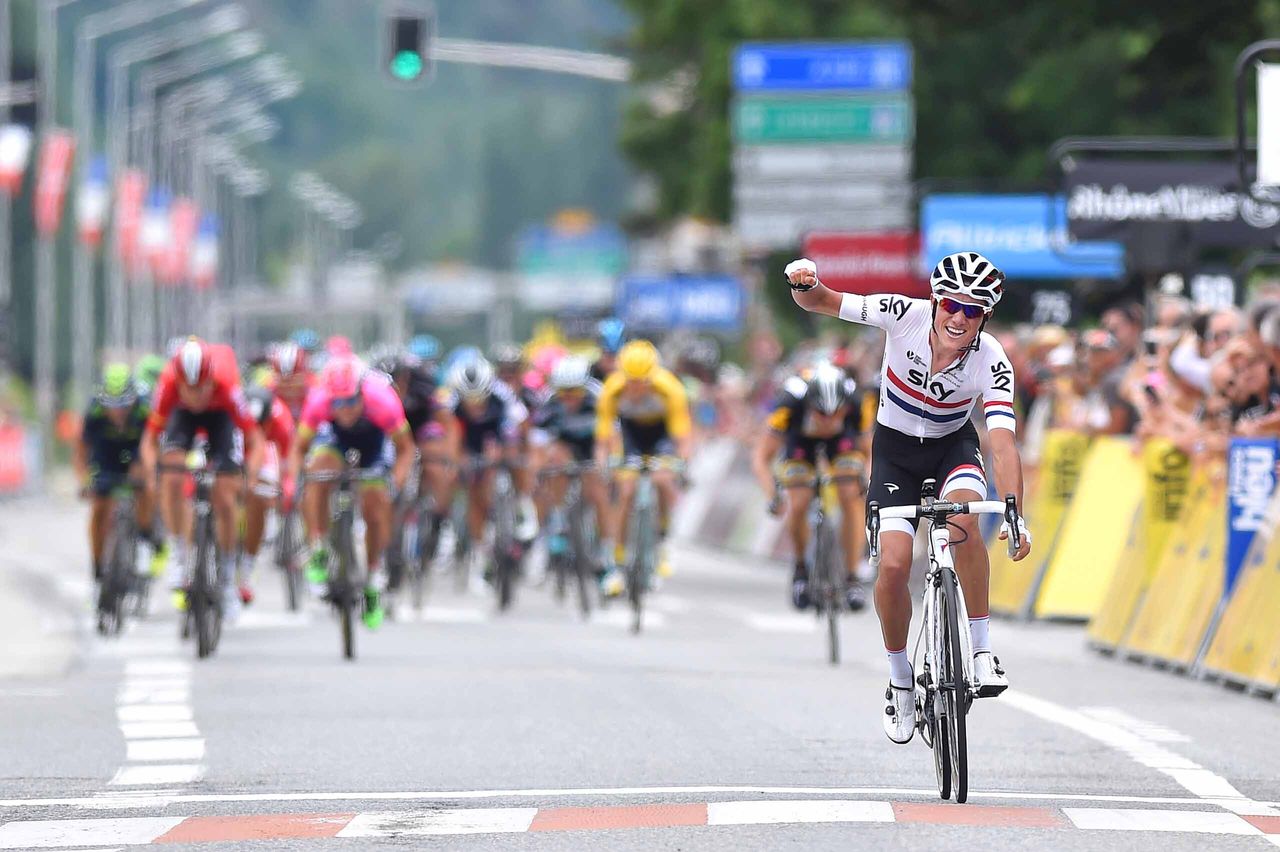 Peter Kennaugh wins stage 1 of the Dauphin&eacute;
