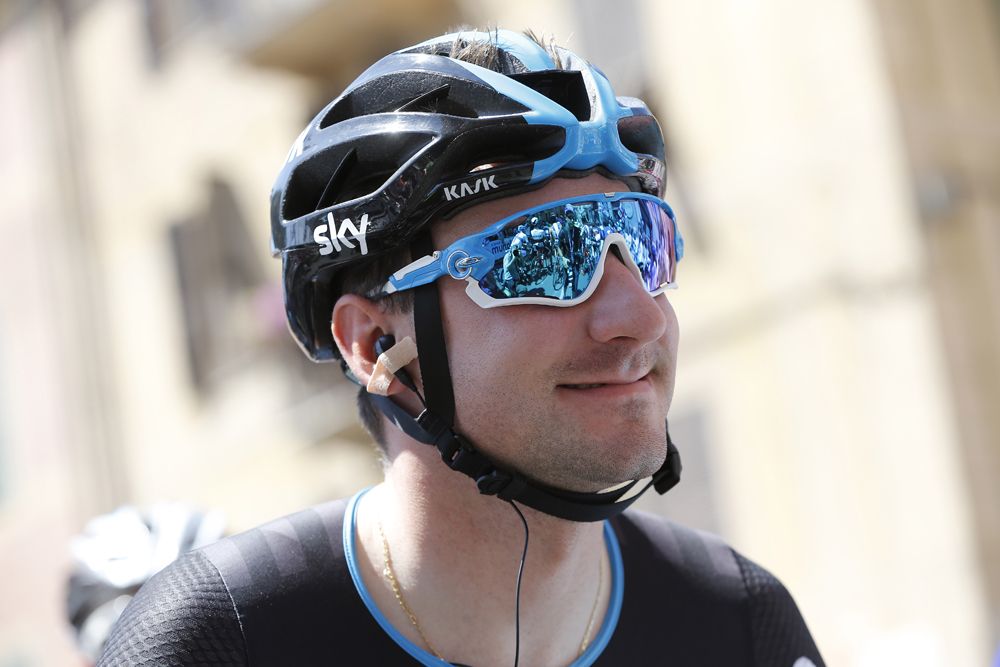 Elia Viviani (Team Sky) at the start of stage 2