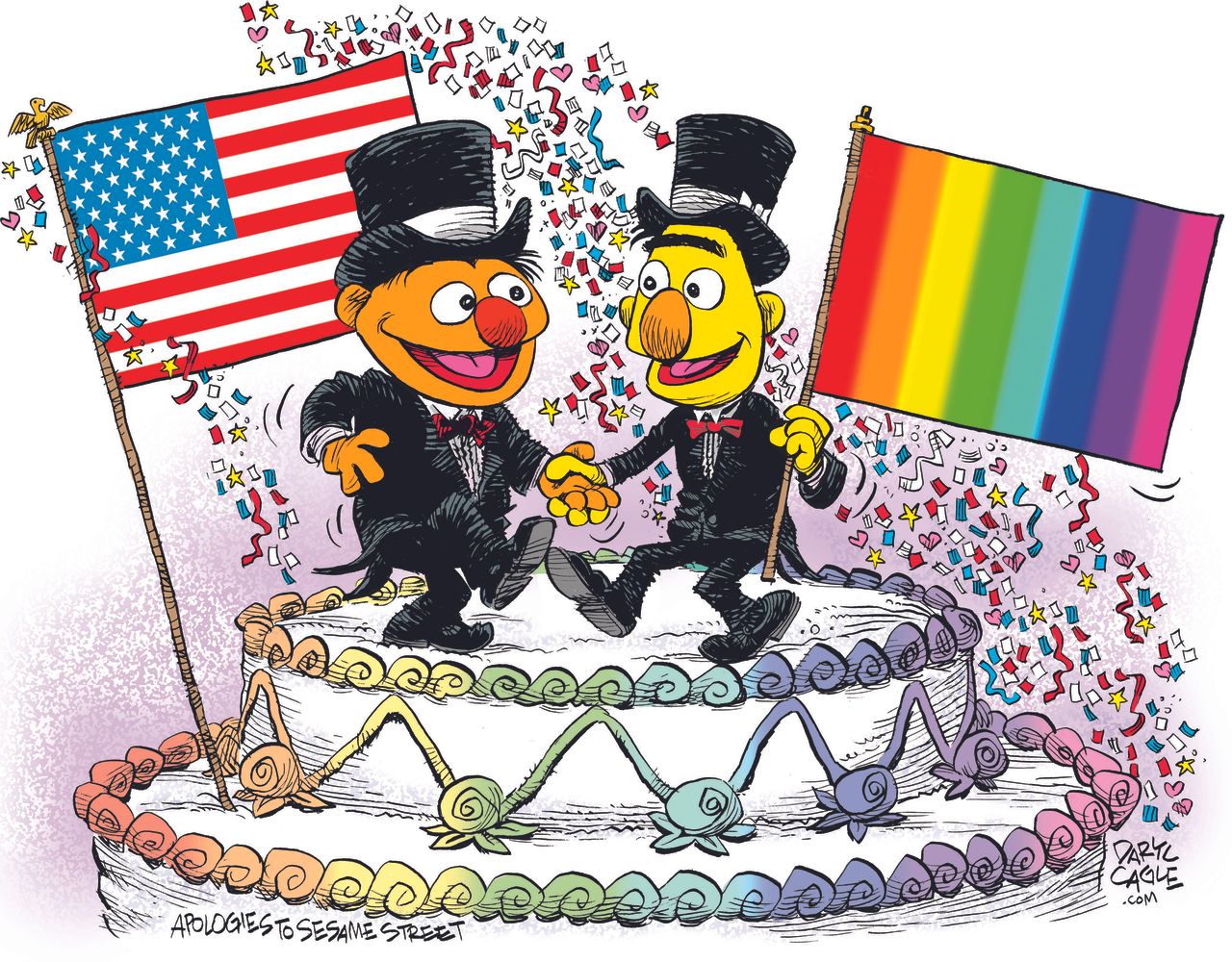 Editorial cartoon Gay marriage