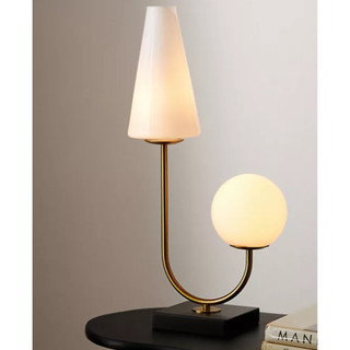 Surrealist irregular table lamp.