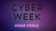 Cyber Week Home deals hero image on purple background