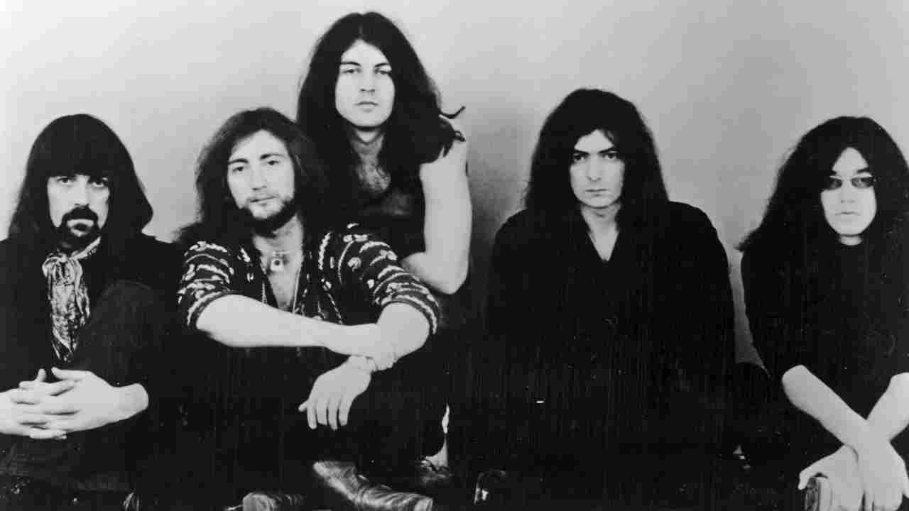 Deep Purple posing for a photograph in the early 1970s