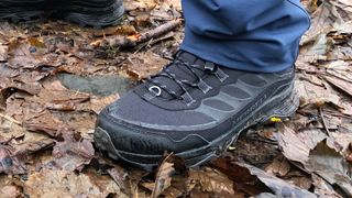Man wearing Merrell Moab Speed Thermo Mid boots