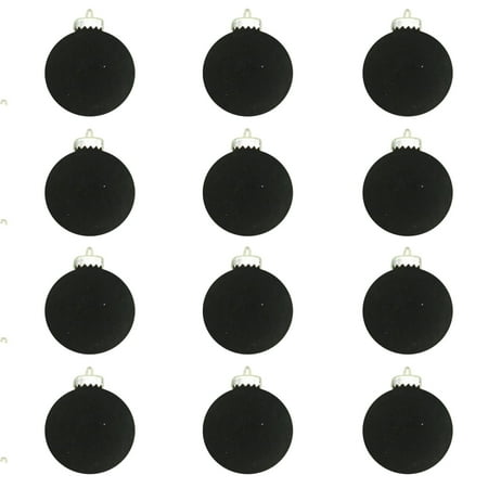 Staron 12pcs Black Velvet Christmas Ornaments, Christmas Balls Ornaments for Xmas Christmas Tree - Christmas Tree Decorations Hanging Ball for Holiday Wedding Party Decoration