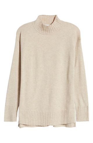 Mock Neck Tunic Sweater