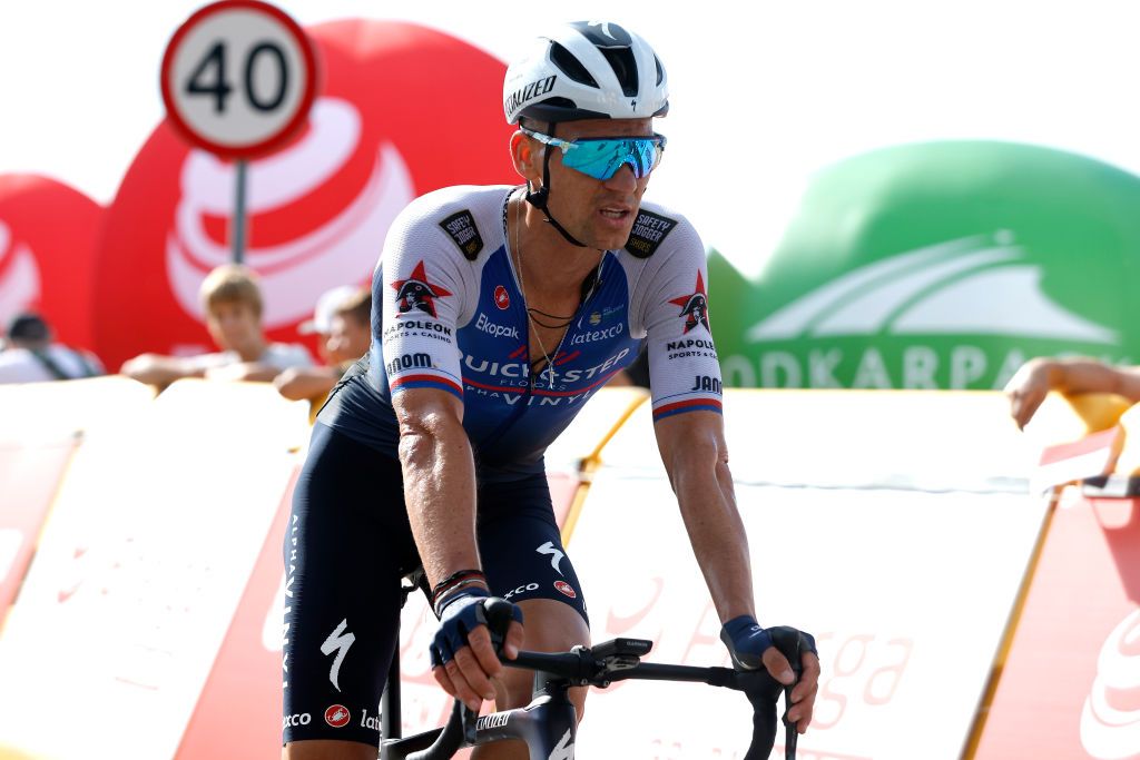 PRZEMYSL POLAND AUGUST 01 Zdenek Stybar of Czech Republic and Team QuickStep Alpha Vinyl crosses the finish line during the 79th Tour de Pologne 2022 Stage 3 a 2379km stage from Kranik to Przemyl TdP22 WorldTour on August 01 2022 in Przemysl Poland Photo by Bas CzerwinskiGetty Images