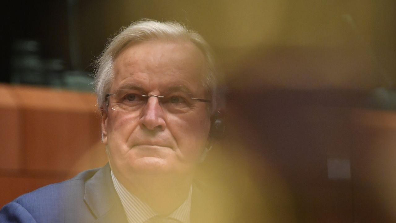 Michel Barnier is seen ahead of a meeting of European Union&amp;#039;s permanent representatives committee