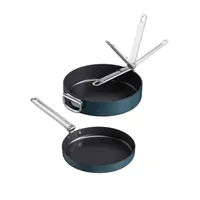 Joseph Joseph Space Folding Handle Aluminium Non-Stick Frying Pans, Set of 2