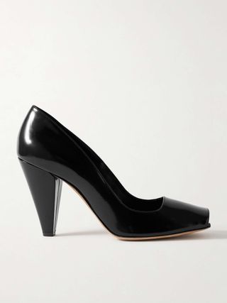 Cedar Glossed-Leather Pumps