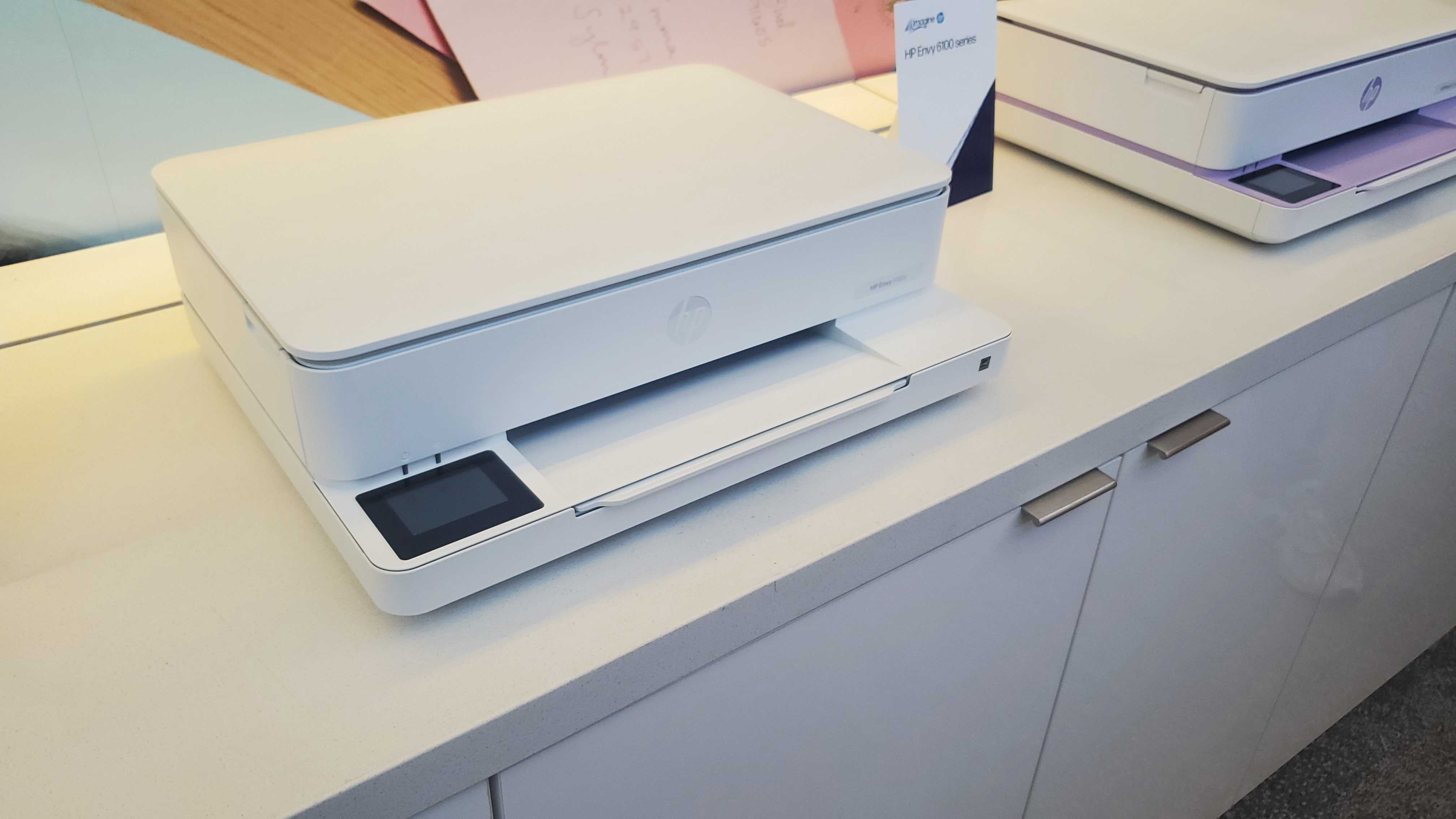 white HP printer