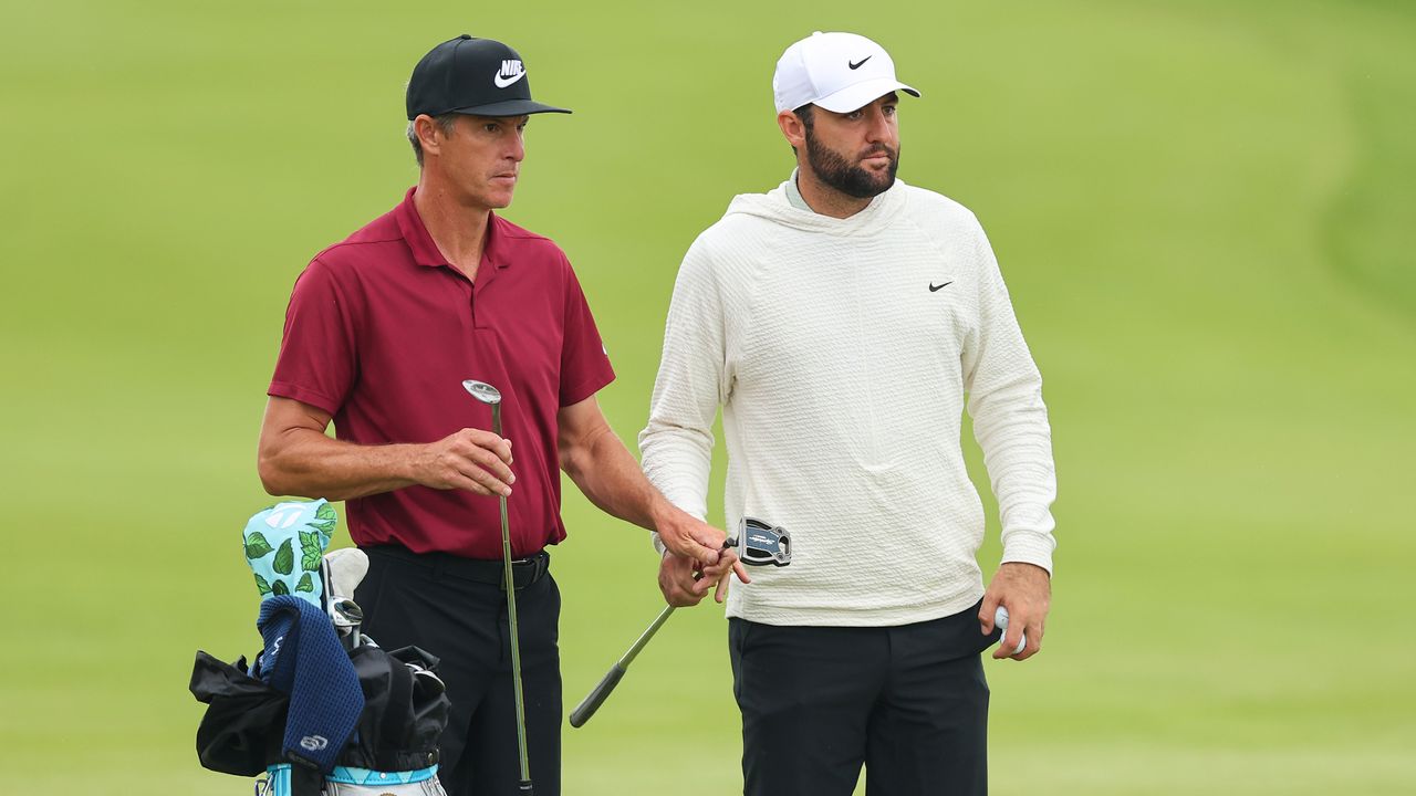 Ted Scott and Scottie Scheffler before the 2024 PGA Championship at Valhalla