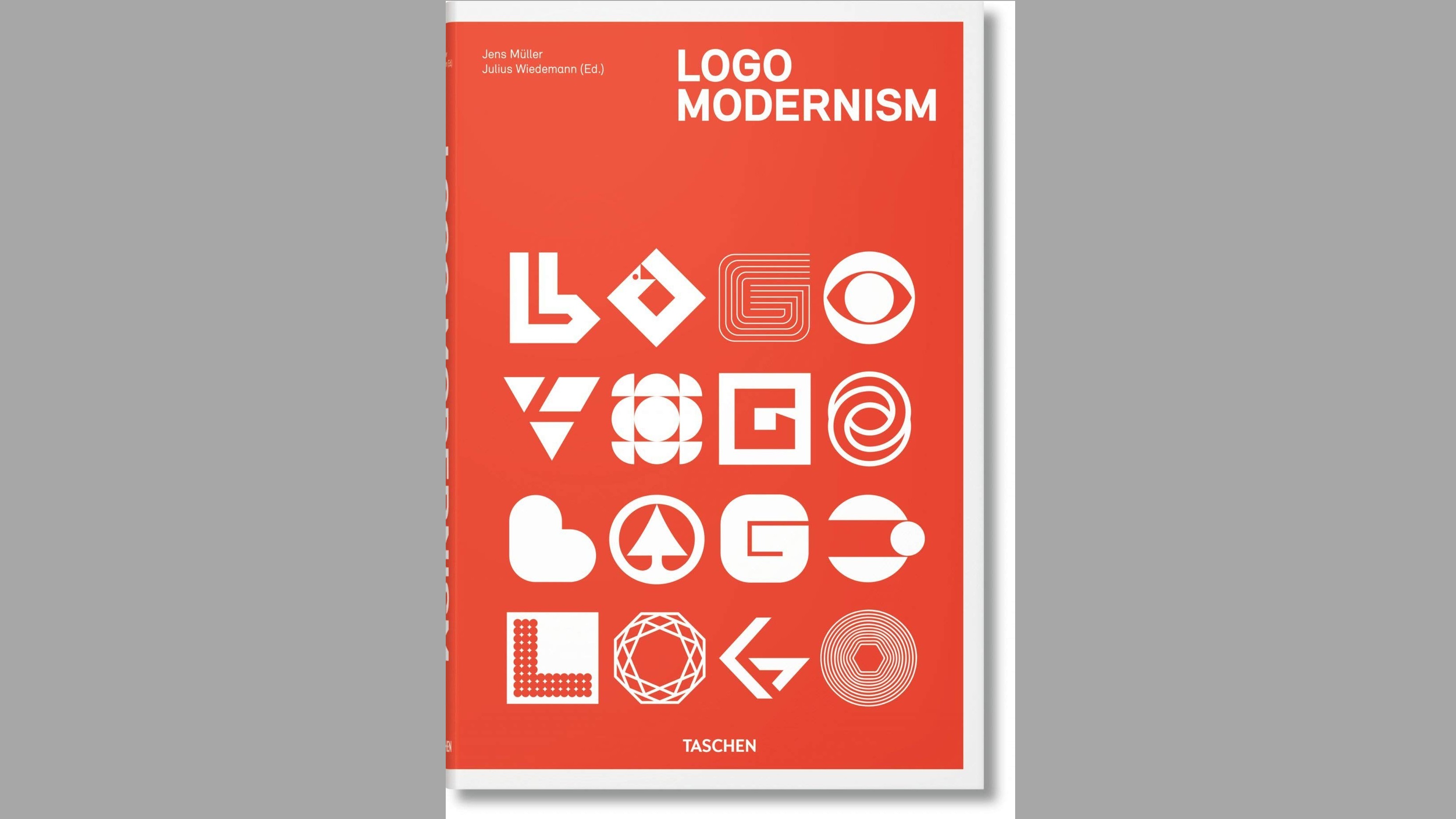Cover shot of one of the best graphic design books, Logo Modernism book