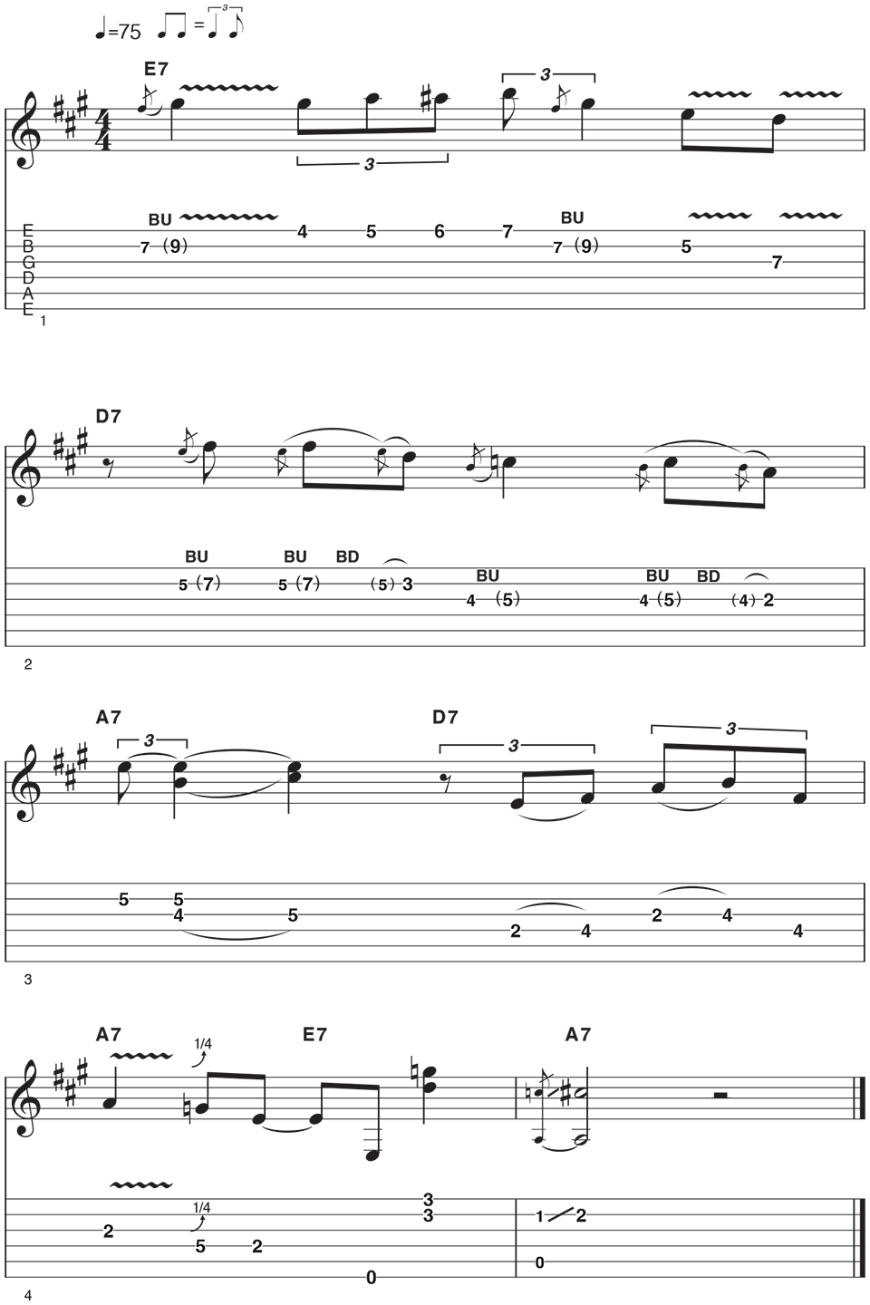 Blues Phrase Example