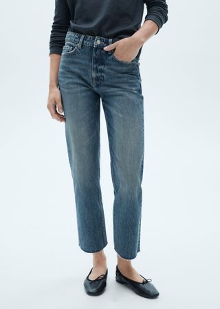 Blanca Straight-Fit Cropped Jeans