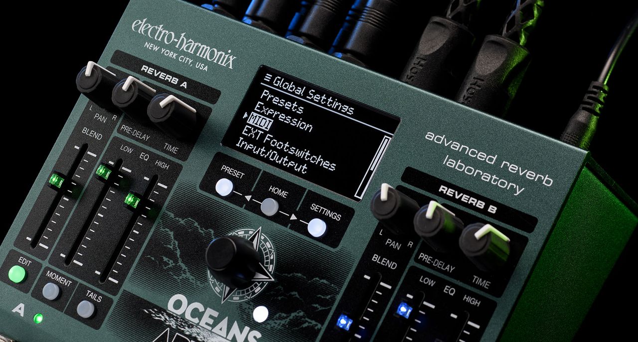 Electro-Harmonix Oceans Abyss Advanced Reverb Laboratory: not so much a reverb pedal as a MIDI-enabled workstation.
