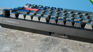 A carbon black Lemokey P1 Pro wireless mechanical keyboard