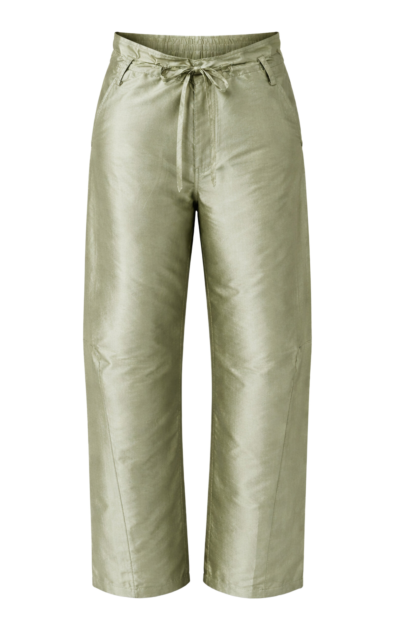 techno taffeta barrel pants
