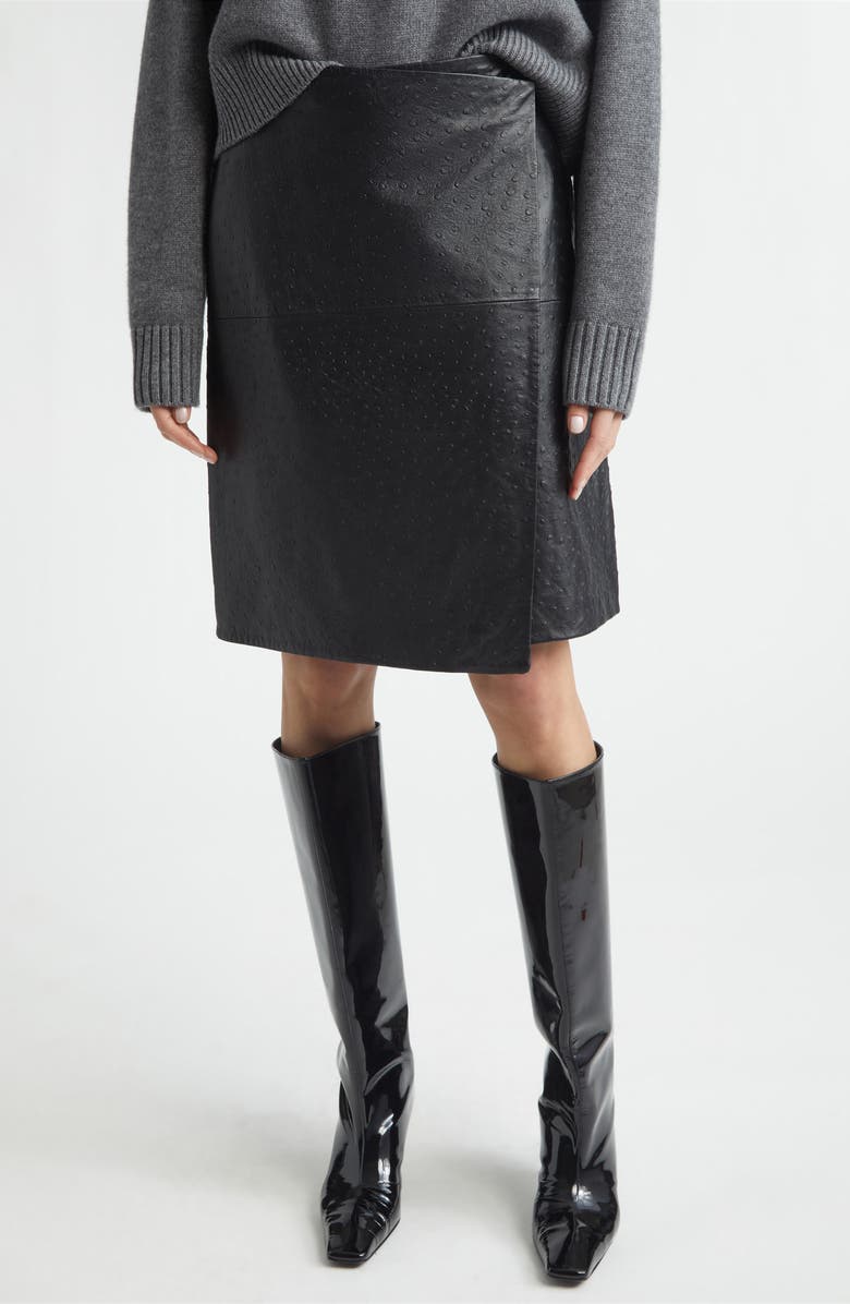 Gora Leather Wrap Skirt