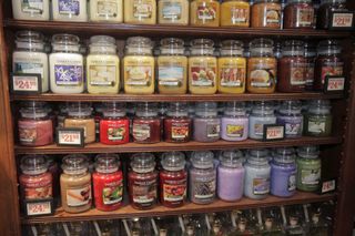 Yankee Candles for sale at Cracker Barrel Old Country Store