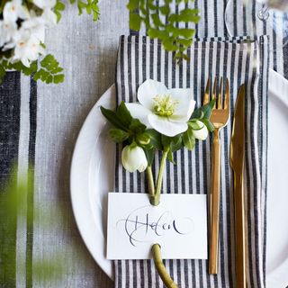 spring dining table setting