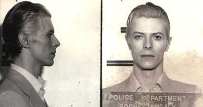 David Bowie's 1976 mug shot.