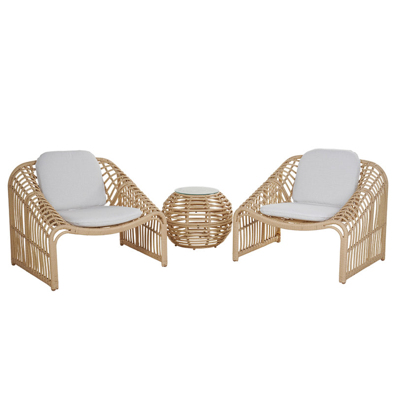 Bay Isle Home™ 3-Piece Rattan Sunbrella Conversation Sets | Wayfair