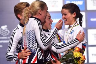 Lizzie Armitstead and her Great Britain teammates can hardly believe they've won gold