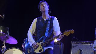 Johnny Marr of The Pretenders performs at the Isle Of Wight Festival 2024 on June 21, 2024 in Newport, Isle of Wight