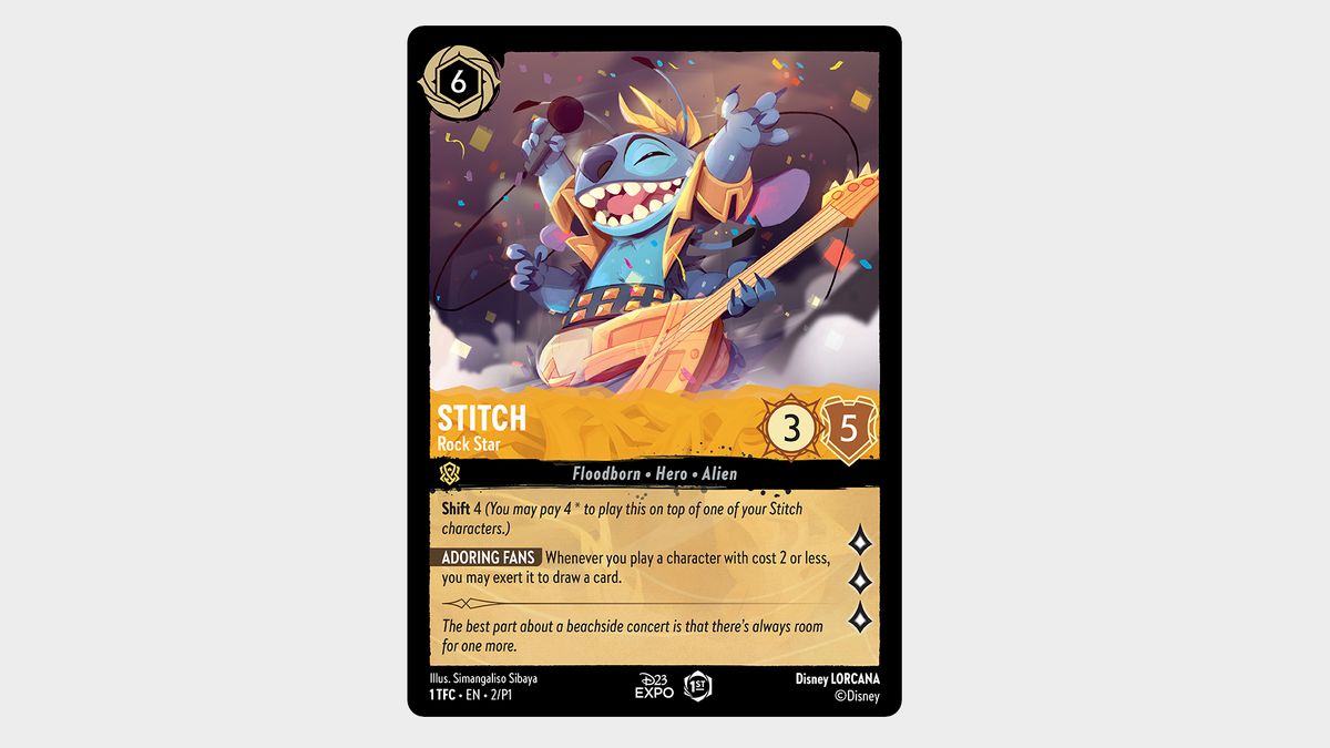 Disney Lorcana D23 Expo Stitch card