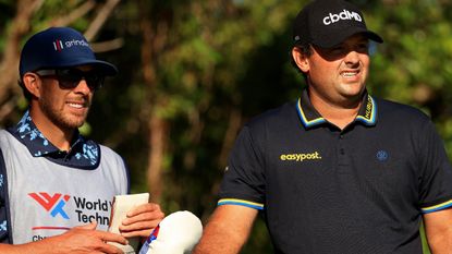 Patrick Reed and his caddie Kessler Karain at the 2021 World Wide Technology Championship