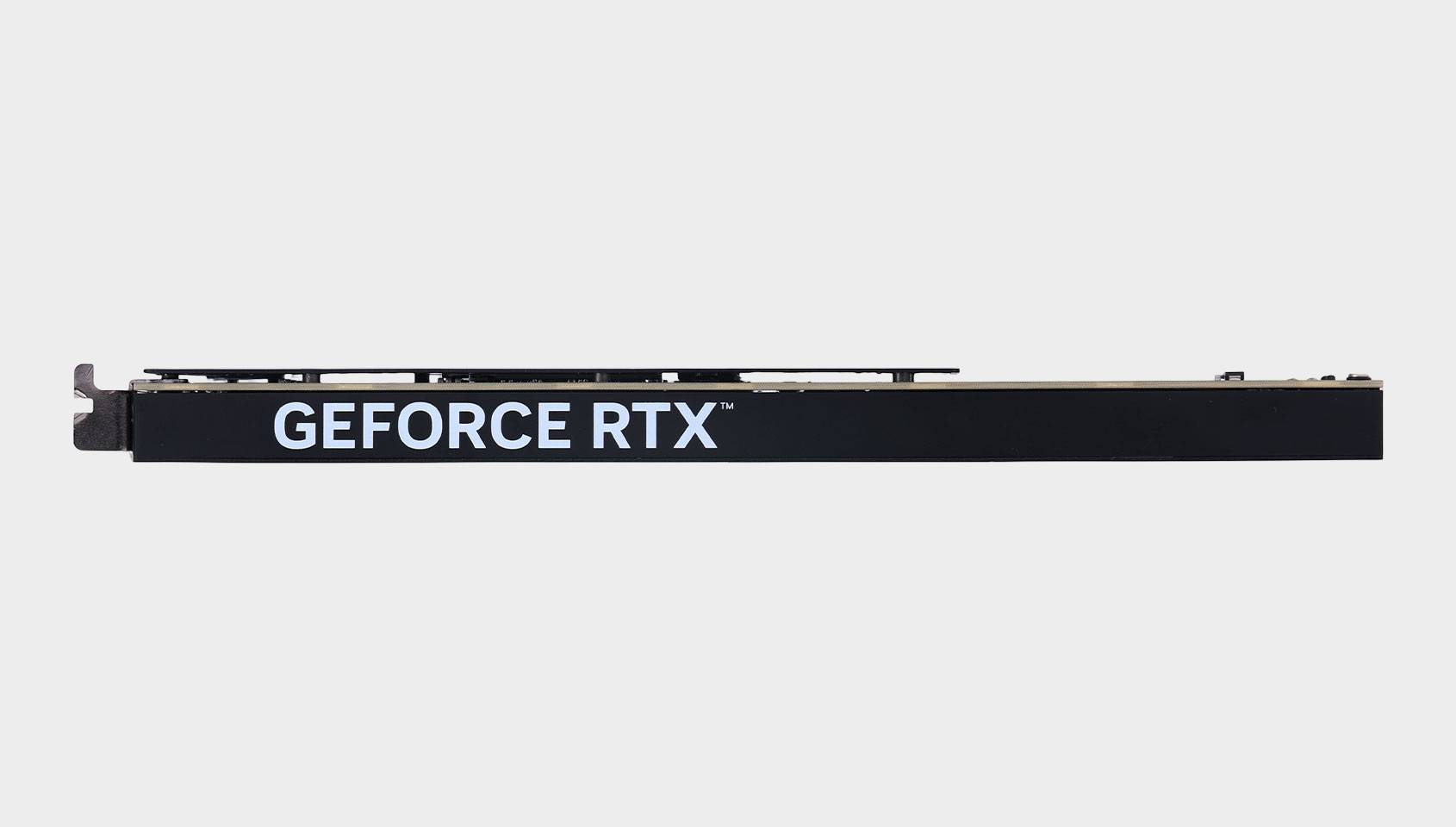 A side view of a Galax RTX 5060 Ti Unparallelled Max single-slot graphics card