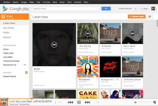 Google Play Music web interface