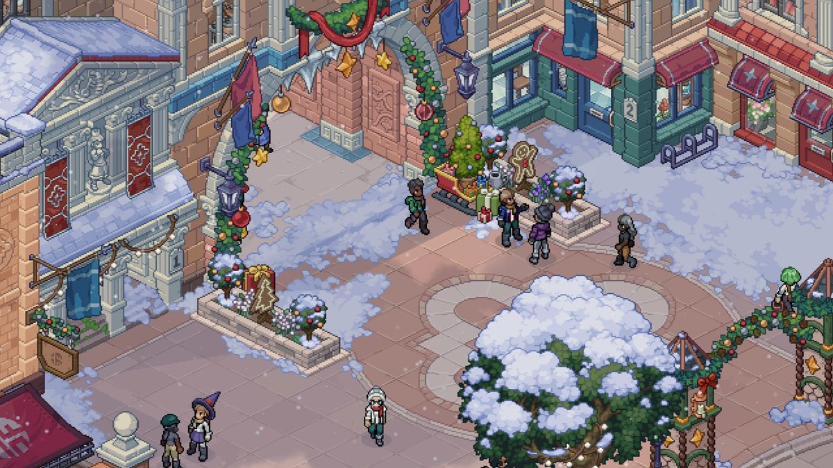 Witchbrook - snow covered town