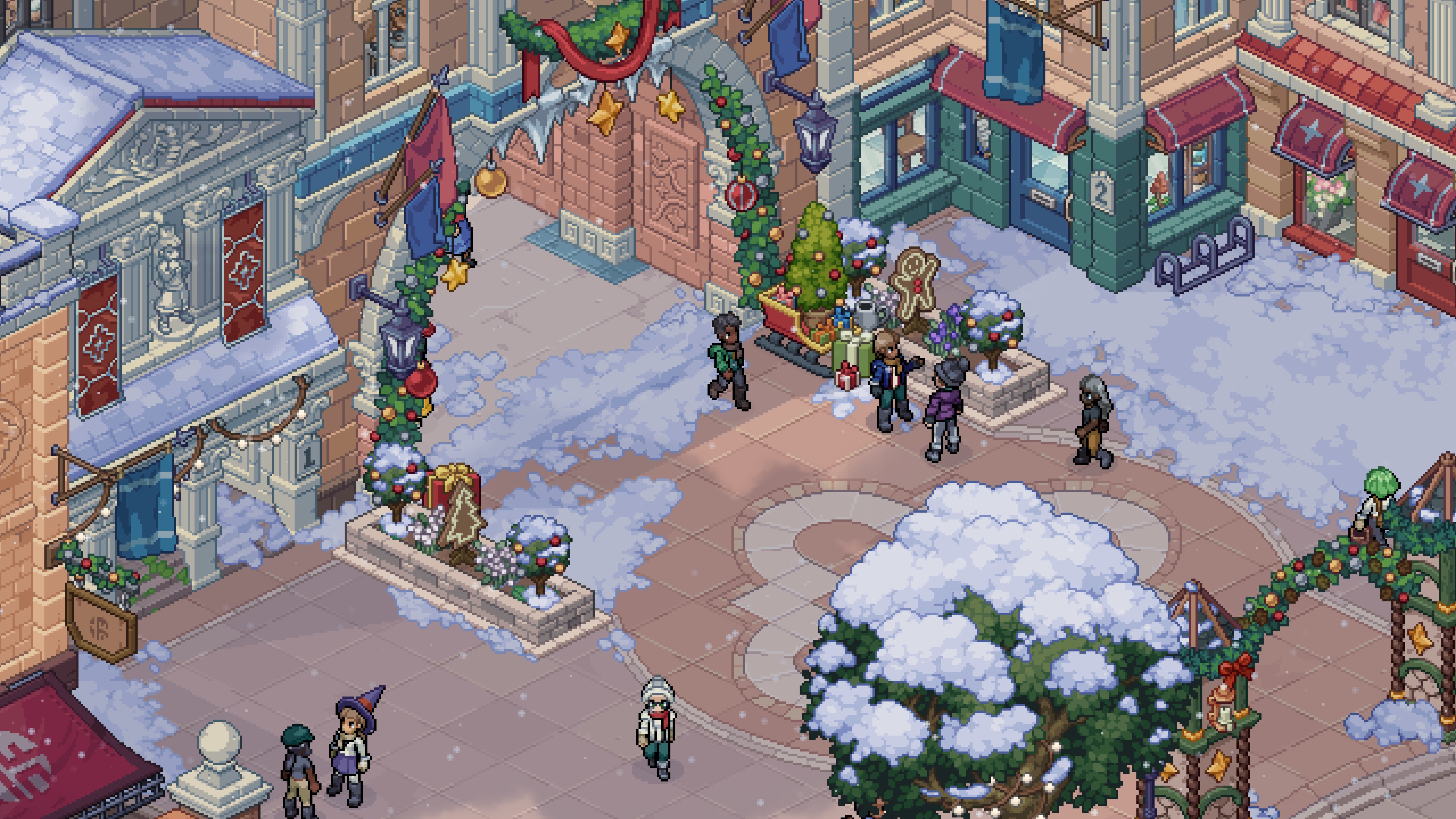 Witchbrook - snow covered town