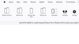 iPhone 16e product page