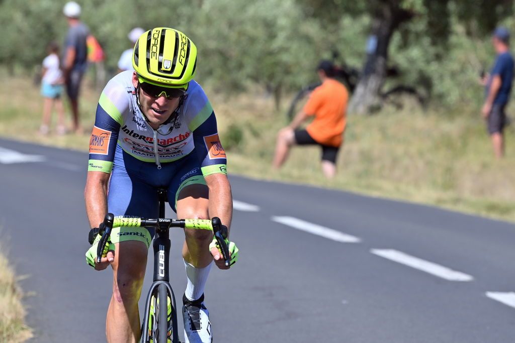 Belgian Jan Bakelants of Intermarche WantyGobert Materiaux pictured in action during stage 13 of the 108th edition of the Tour de France cycling race from Nimes to Carcassonne 2199 km in France Friday 09 July 2021 This years Tour de France takes place from 26 June to 18 July 2021 BELGA PHOTO DAVID STOCKMAN Photo by DAVID STOCKMANBELGA MAGAFP via Getty Images