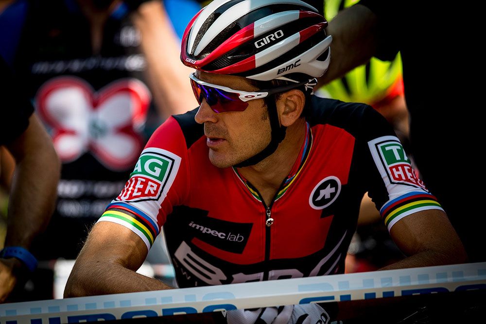 Julien Absalon looking relaxed before the start